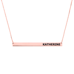 Skinny Bar Engraved Name Necklace