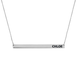 Skinny Bar Engraved Name Necklace