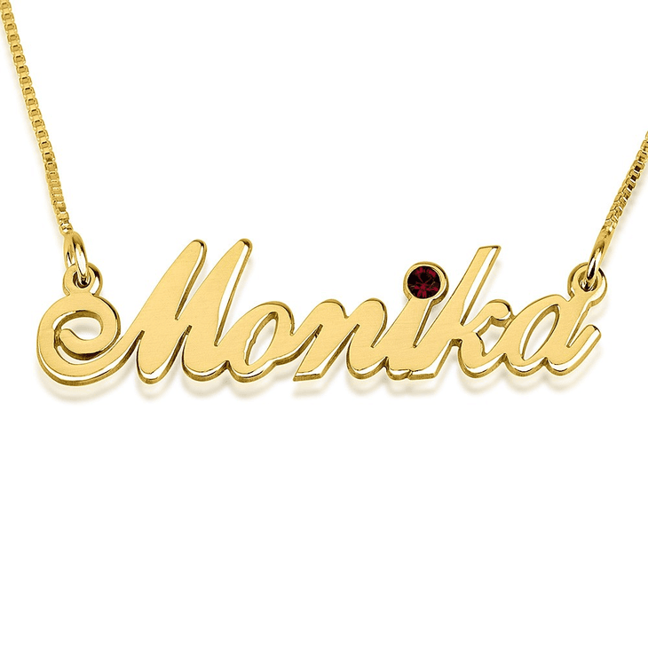 Birthstone name pendant