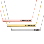 Skinny Bar Engraved Name Necklace