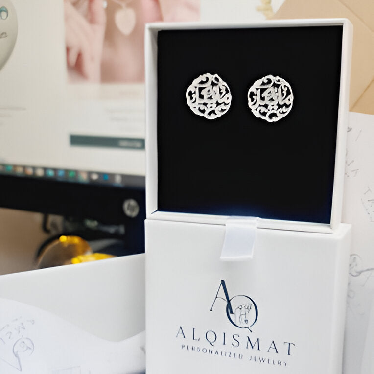 Personalized Arabic Name Calligraphy Cufflinks