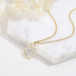 Arabic Zirconia Initial Necklace
