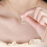 Arabic Zirconia Initial Necklace
