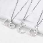 Arabic Zirconia Initial Necklace