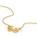 Gold plated Arabic name necklace with diamond