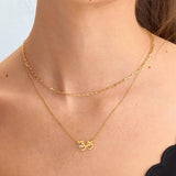 Gold Arabic name necklace with diamond