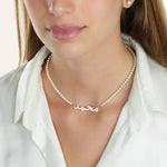 Arabic Name Necklace with Pearl Chain