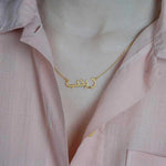 Arabic Name Necklace With Stones
