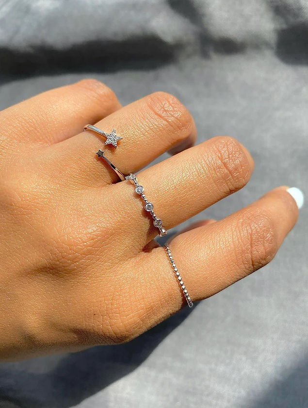 Sterling Silver bead ring