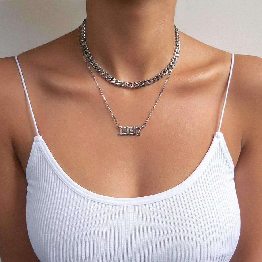 Personalized Year Name Necklace