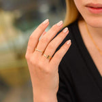 Initial Letter Ring with Birthstone