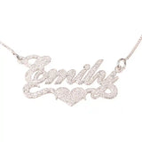 Minimalist brushed name necklace