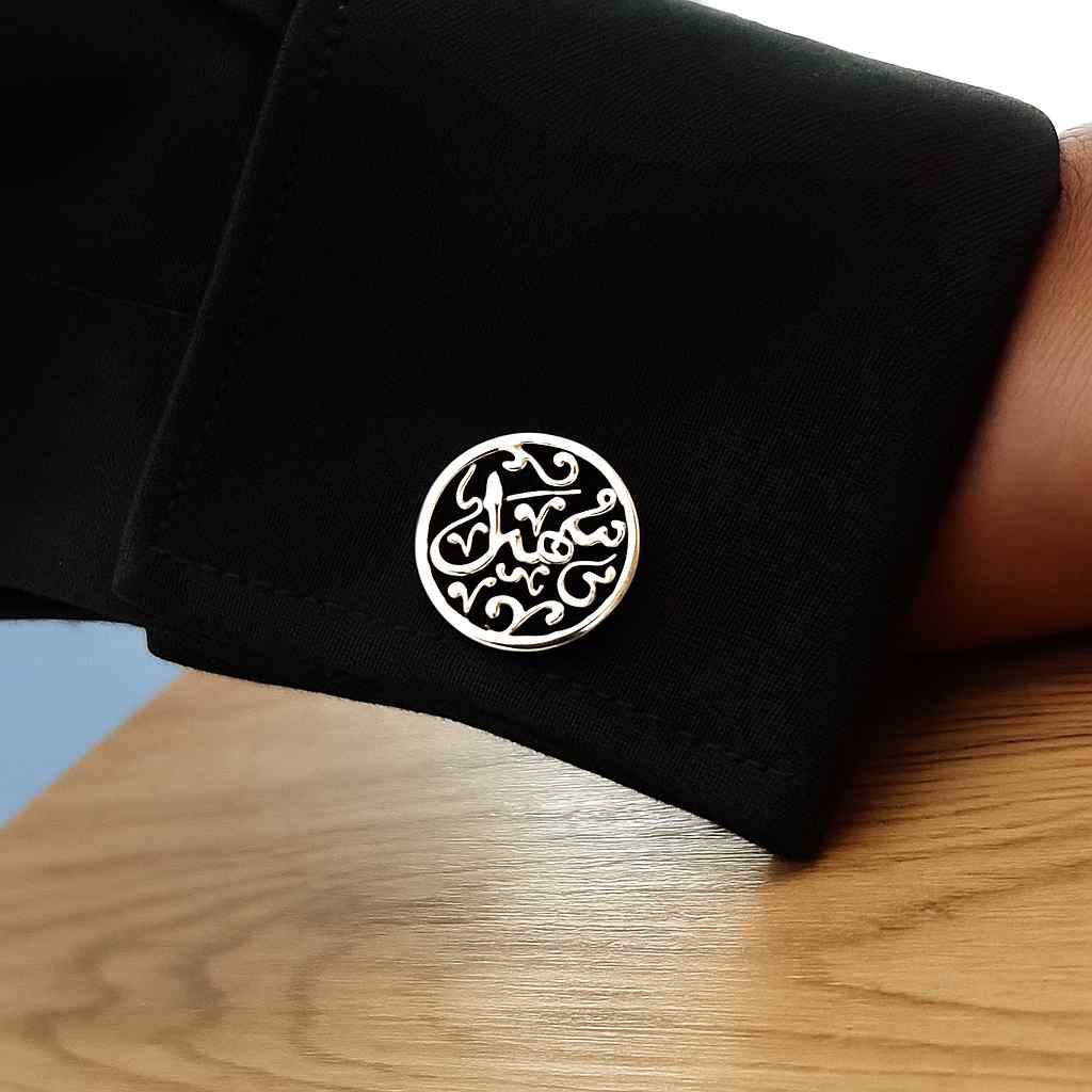 Personalized Arabic Name Calligraphy Cufflinks