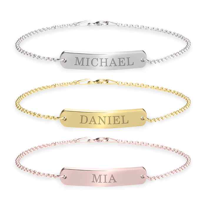 Classic Name Bar Bracelet
