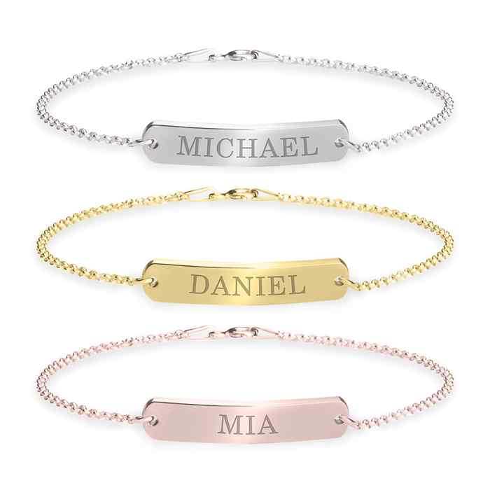Classic Name Bar Bracelet