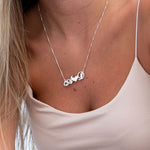 Couple Initials Necklace With Heart