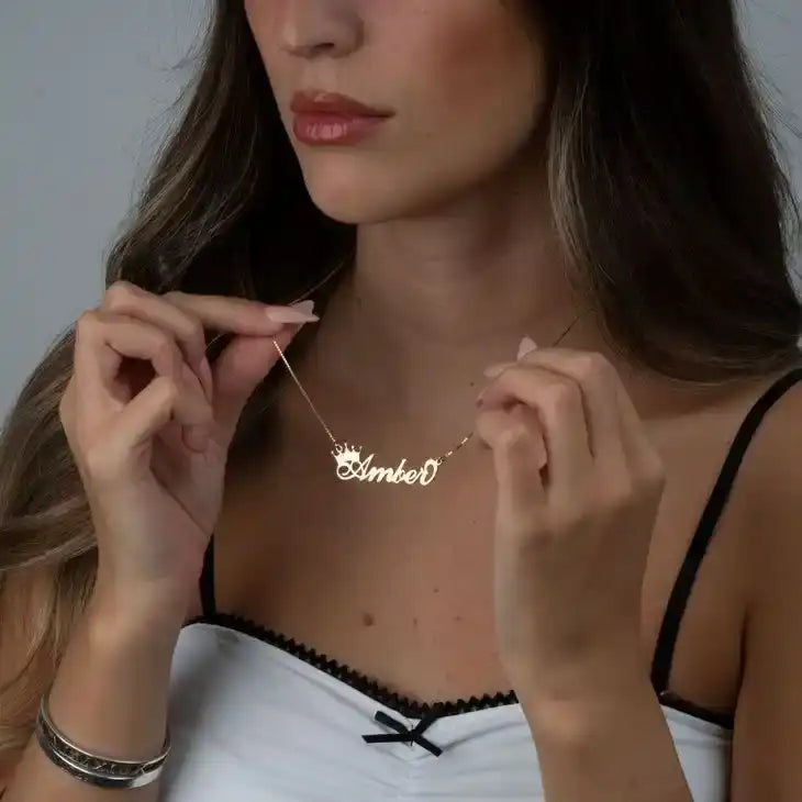 Crown Name Necklace