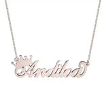 Crown Name Necklace