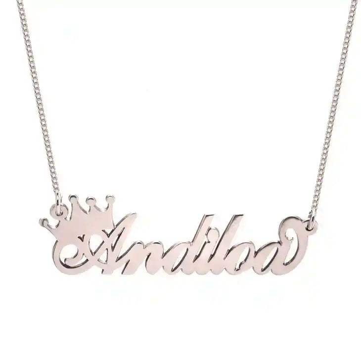 Crown Name Necklace