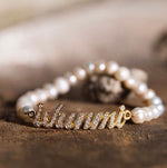 Pearl Stone Name Bracelet