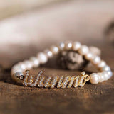 Pearl Stone Name Bracelet