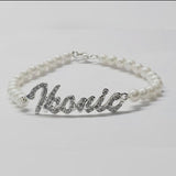 Pearl Stone Name Bracelet