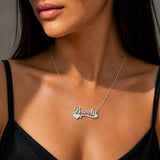 Custom Script Name Necklace with Heart