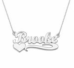Custom Script Name Necklace with Heart