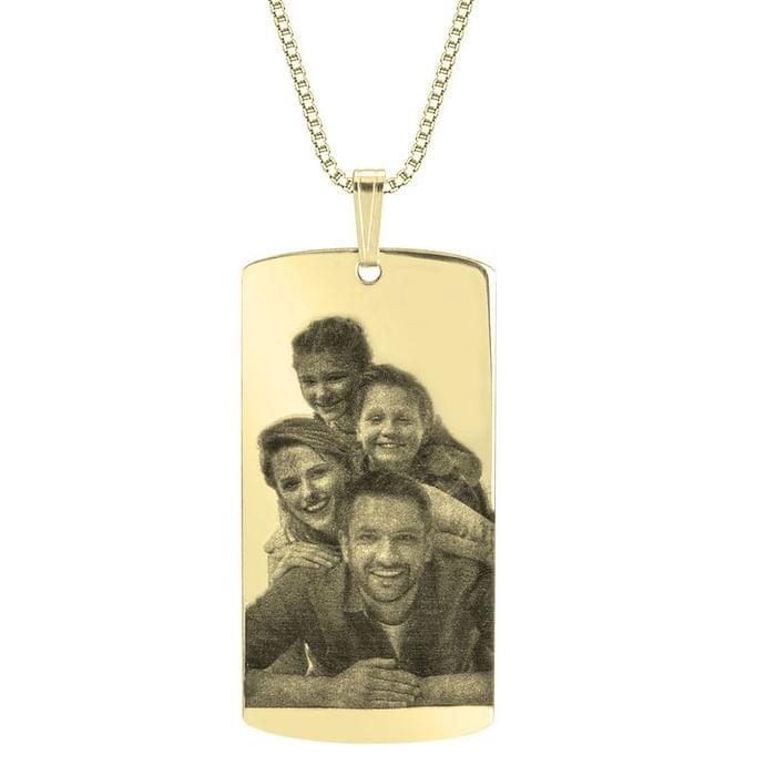 Dog Tag Picture Necklace
