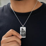 Dog Tag Picture Necklace.