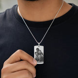 Dog Tag Picture Necklace.