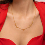 Double Name Necklace with Heart