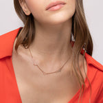 Double Name Necklace with Heart