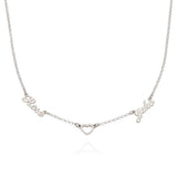 Double Name Necklace with Heart