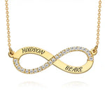 Endless Infinity Name Necklace with Diamond