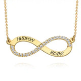 Endless Infinity Name Necklace with Diamond