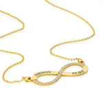 Endless Infinity Name Necklace with Diamond