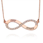 Endless Infinity Name Necklace with Diamond