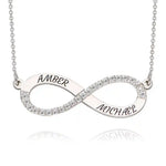 Endless Infinity Name Necklace with Diamond
