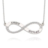 Endless Infinity Name Necklace with Diamond