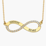 Endless Infinity Name Necklace with Diamond