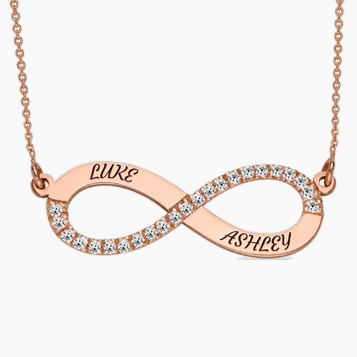 Endless Infinity Name Necklace with Diamond