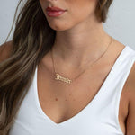 Old English Name Necklace
