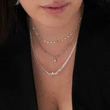 English Cursive Name Necklace With Thick Chain