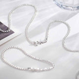 English Cursive Name Necklace With Thick Chain