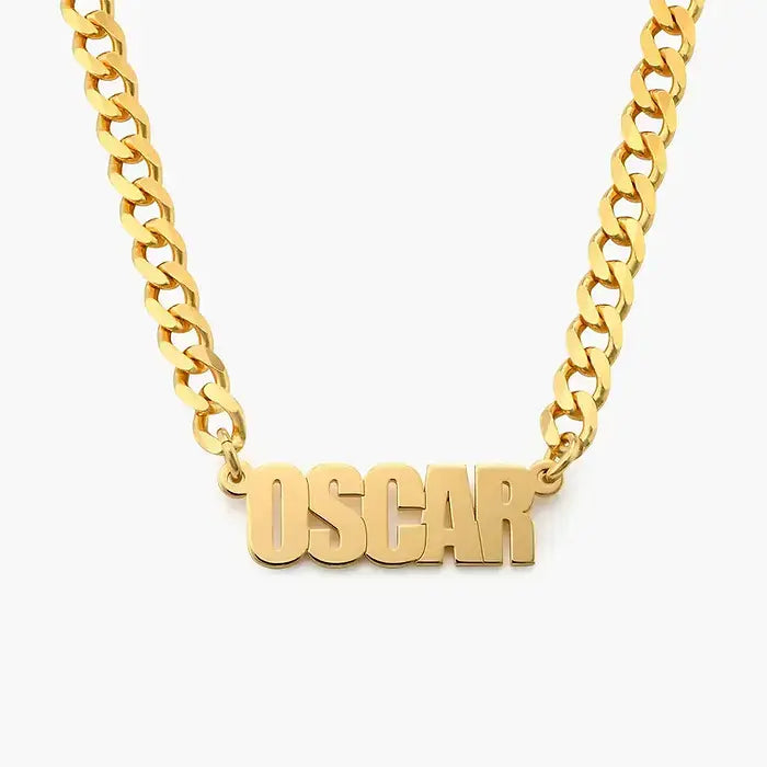 THICK CHAIN NAME Necklace