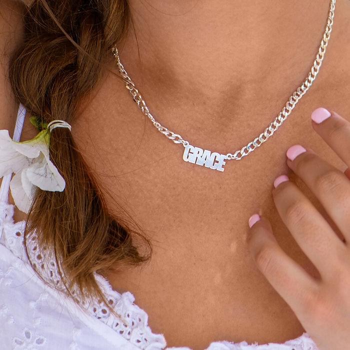 THICK CHAIN NAME Necklace