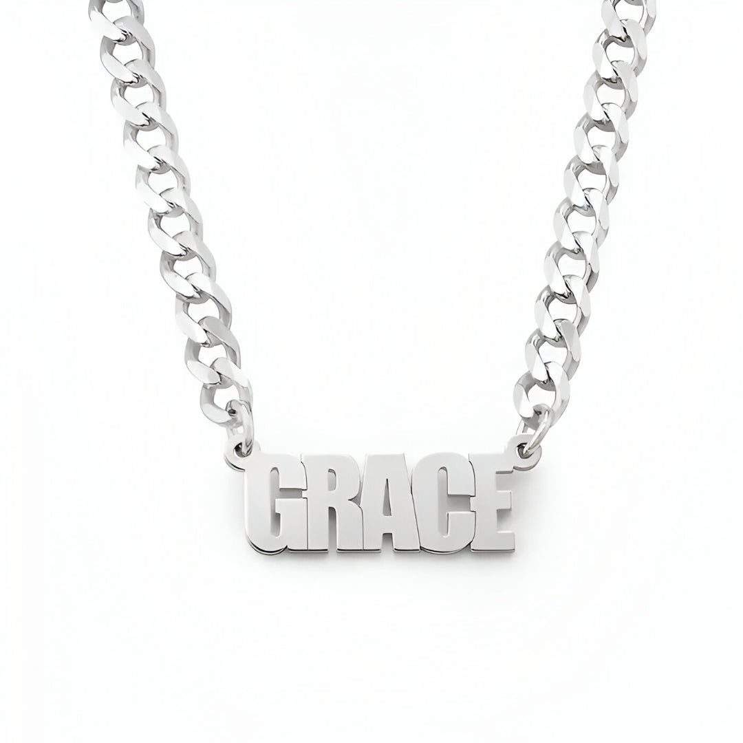 THICK CHAIN NAME Necklace