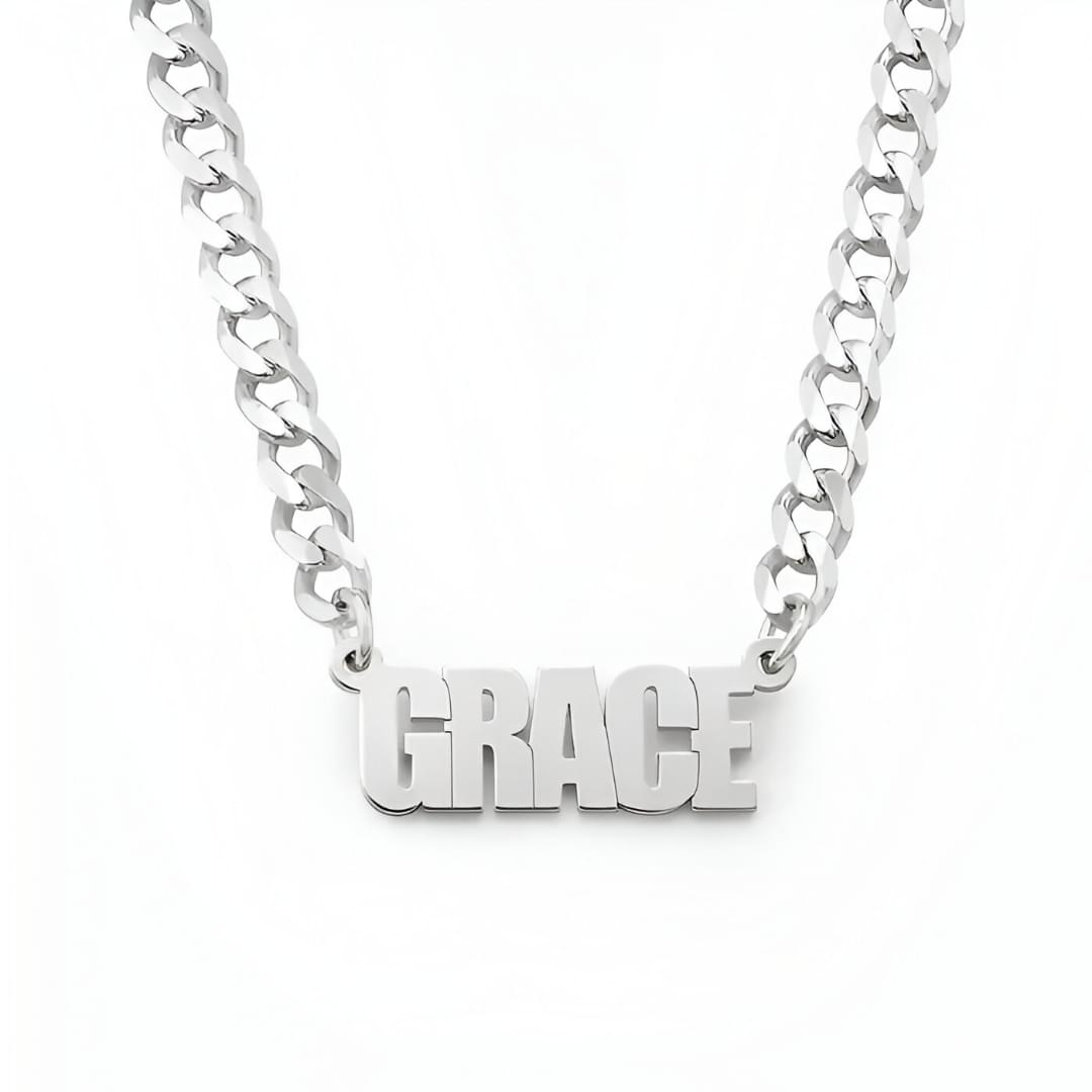 THICK CHAIN NAME Necklace