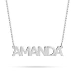 English Capital Letters Name Necklace in sterling silver 925
